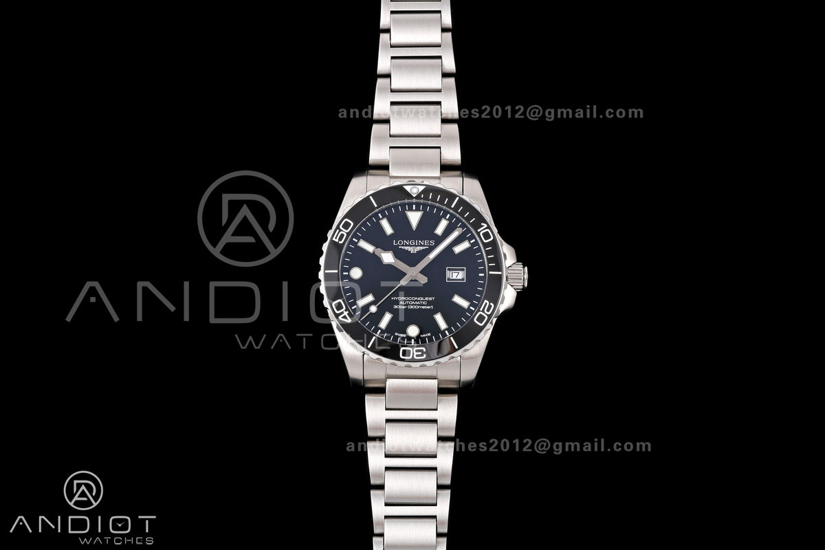 HydroConquest SS U8F 1:1 Best Edition Black Dial on SS Bracelet SA3135